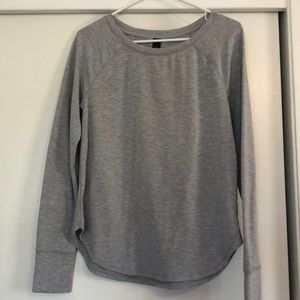 Heather grey workout long sleeve